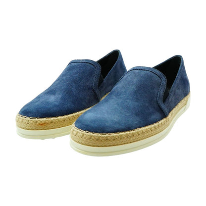 Navy Gomma Rafia TV Pantofola Pelle Shoes