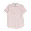 Pink Solid Short Sleeve Button Down