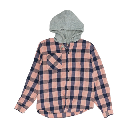 Pink Check Flannel Button Down