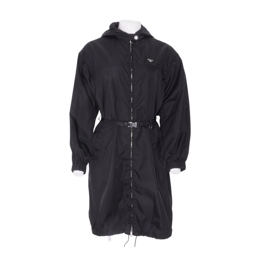 Black 2025 Re-Nylon Hooded Coat
