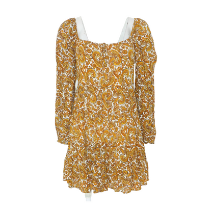 White Paisley Mini Dress
