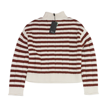 Brown Striped Pullover Sweater