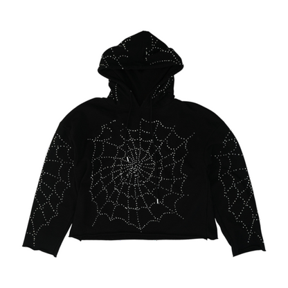 Black Solid Hoodie Pullover