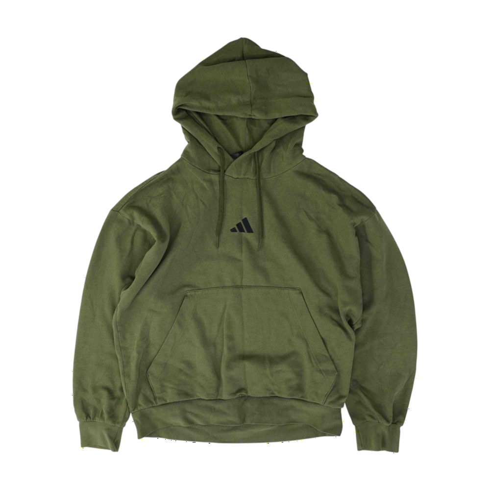 Green Solid Hoodie Pullover