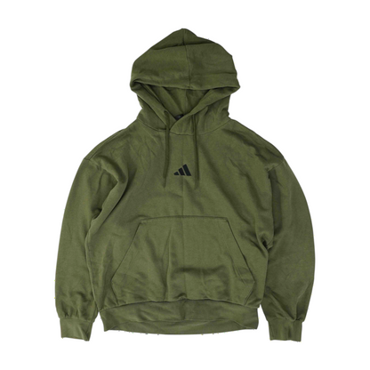 Green Solid Hoodie Pullover