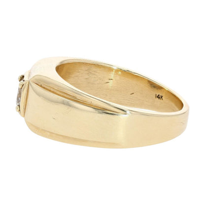 1 Ct 14K Gold Round Diamond Prong Mounted Ring