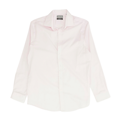 Pink Solid Long Sleeve Button Down