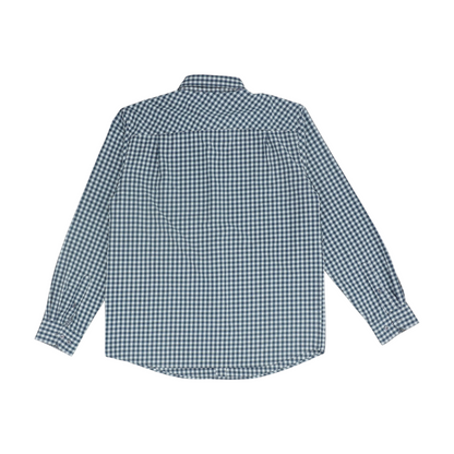 Navy Check Long Sleeve Button Down