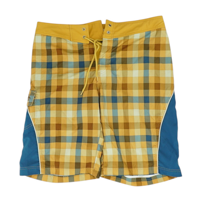 Yellow Check Swim Bottom
