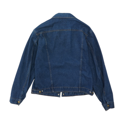 Vintage Blue Long Solid Denim Jacket