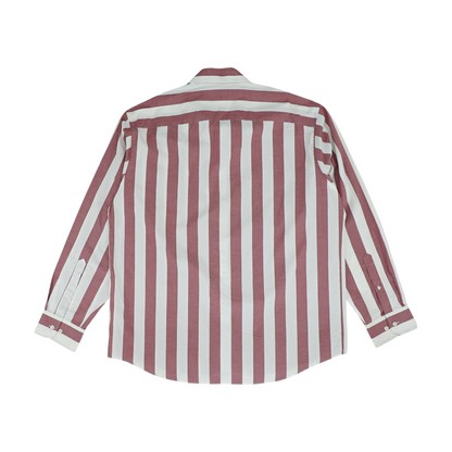 Red Striped Long Sleeve Button Down