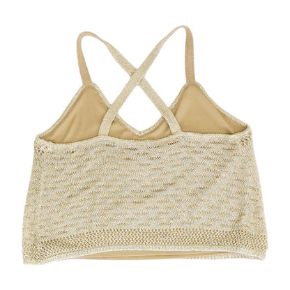 Gold Solid Sleeveless Blouse