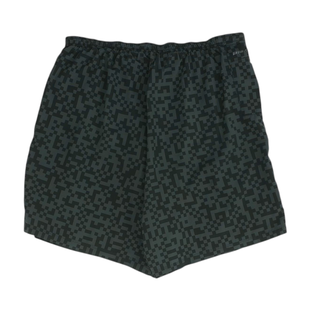 Black Print Active Shorts