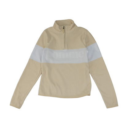Beige Color Block 1/4 Zip Pullover