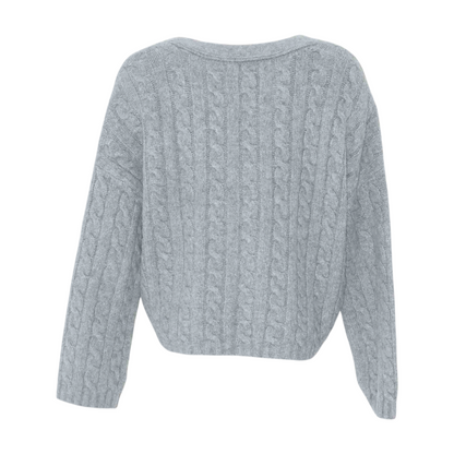 Gray Cardigan Sweater