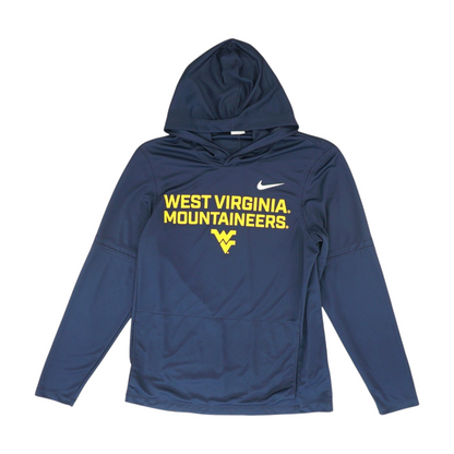 Navy West Virginia Mountaineers Solid Hoodie Pullover