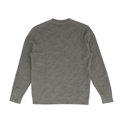Gray Solid Pullover Sweater
