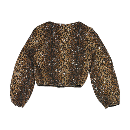 Brown Animal Print Blouse