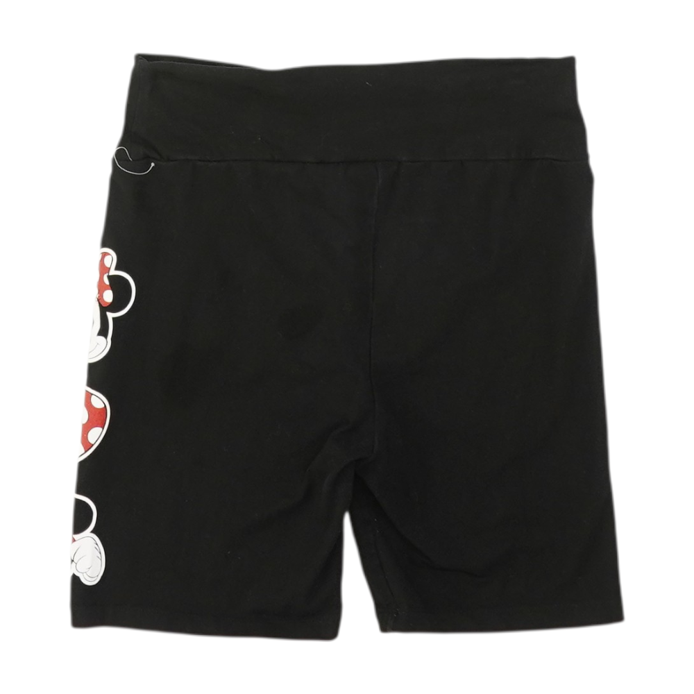 Black Solid Active Shorts