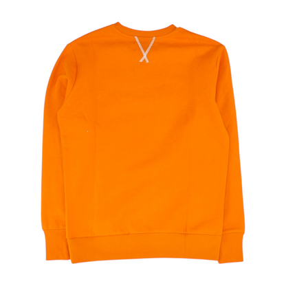 Neon Orange Solid Sweatshirt Pullover