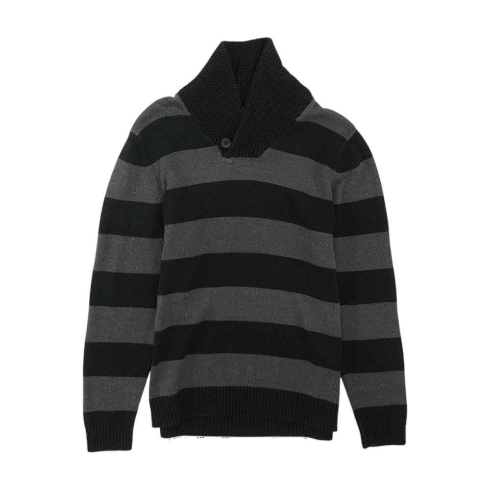 Navy Striped Pullover Sweater