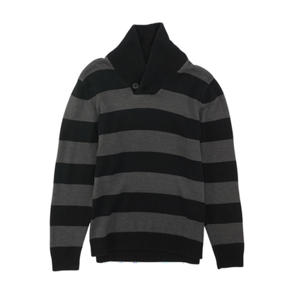 Navy Striped Pullover Sweater