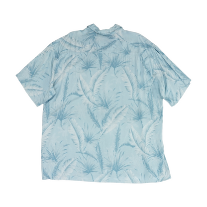 Blue Tropical Short Sleeve Button Down