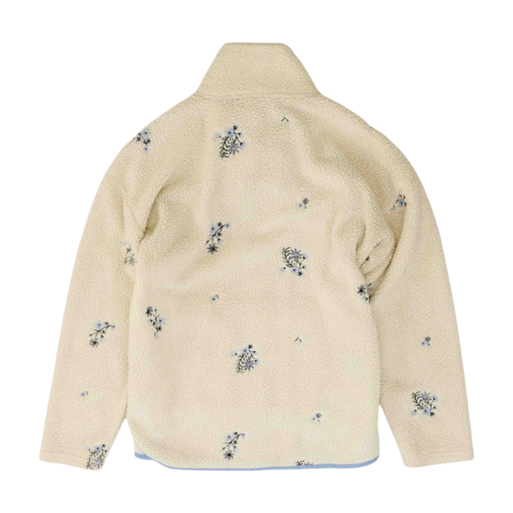 Ivory Floral 1/4 Zip Pullover