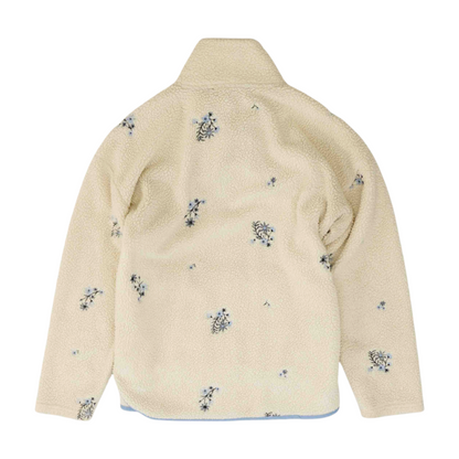 Ivory Floral 1/4 Zip Pullover