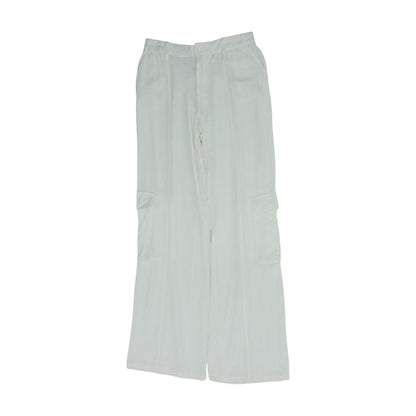 White Casual Relaxed Pants