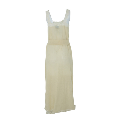 Vintage Beige Solid Nightgown