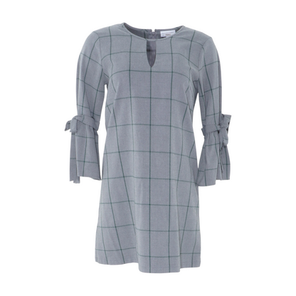 Gray Check Mini Dress