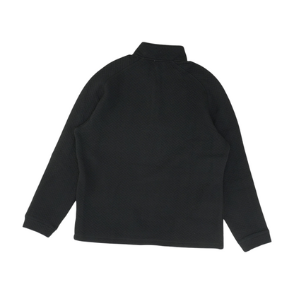 Black Solid 1/4 Zip Pullover