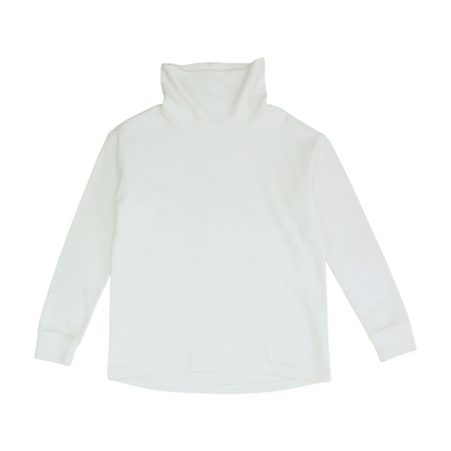 White Solid Pullover Sweater