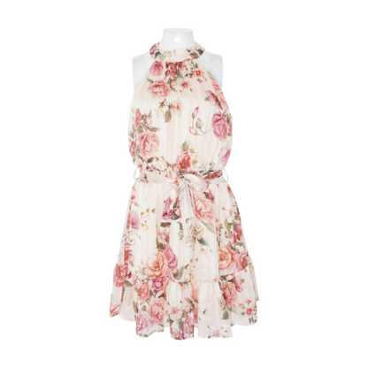 Pink Floral Mini Dress