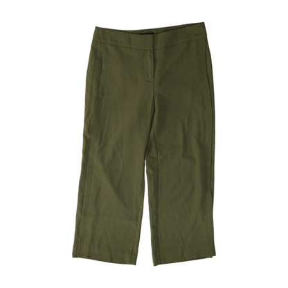 Green Solid Chino Capris