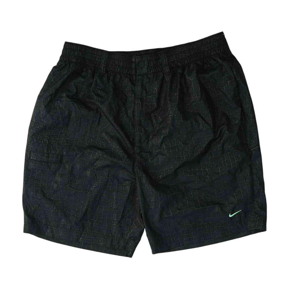 Black Animal Print Active Shorts