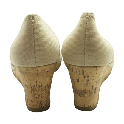 Beige Wedge Heels