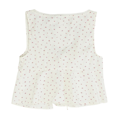 White Floral Blouse