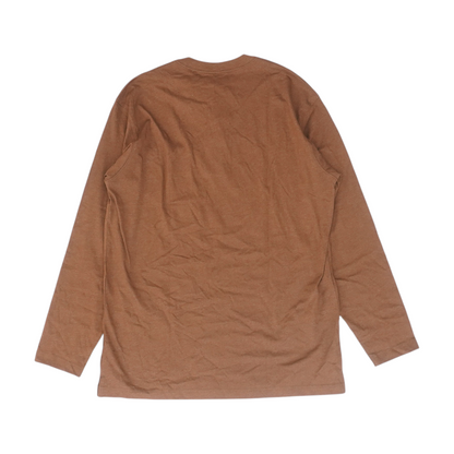 Brown Solid Henley T-Shirt