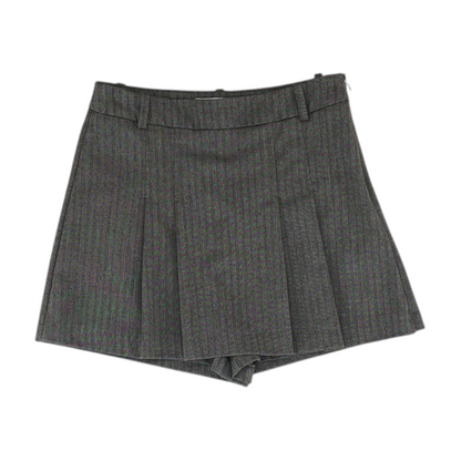 Gray Herringbone Mini Skort