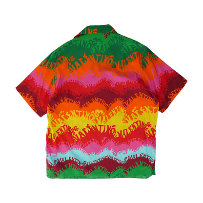 Multi Abstract Short Sleeve Button Down
