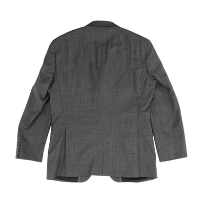 Gray Solid Suit Jacket
