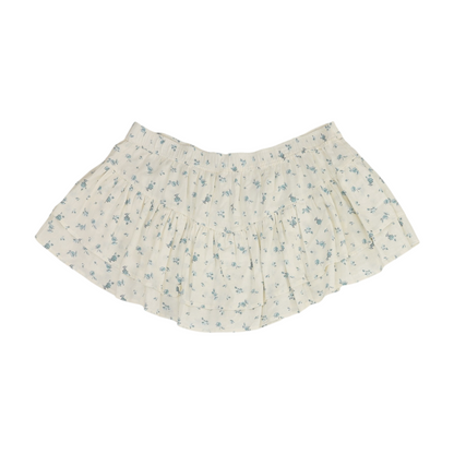 White Floral Mini Skort