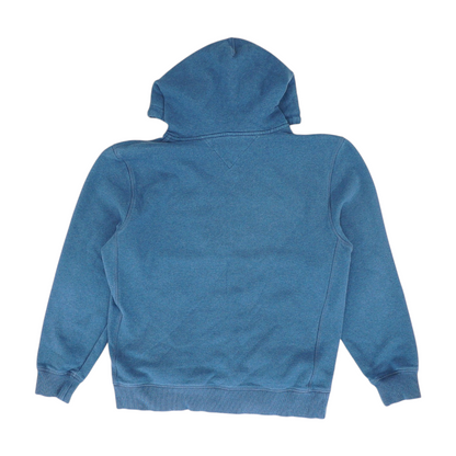 Blue Solid Hoodie Pullover