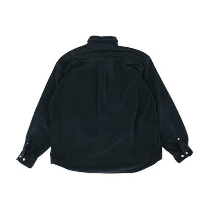 Black Solid Outdoor Button Down