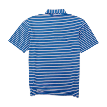 Blue Striped Short Sleeve Polo
