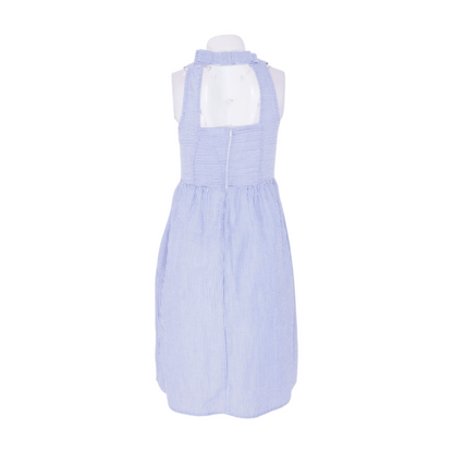 Blue Striped Midi Dress