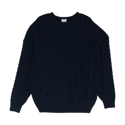 Navy Solid Pullover Sweater