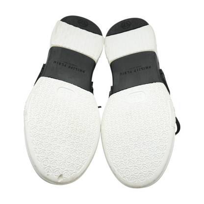 Lo-Top Hexagon Sneakers in Patent Leather and Velvet